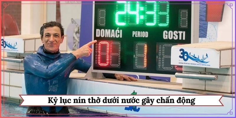 Kỷ lục nín thở dưới nước gây chấn động