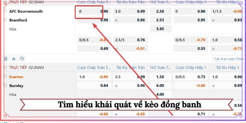 Tìm hiểu khái quát về kèo đồng banh