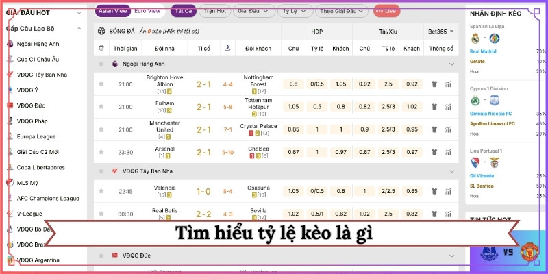 Tìm hiểu tỷ lệ kèo là gì